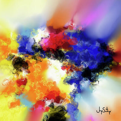 Colors of eternity - multi color block abstract