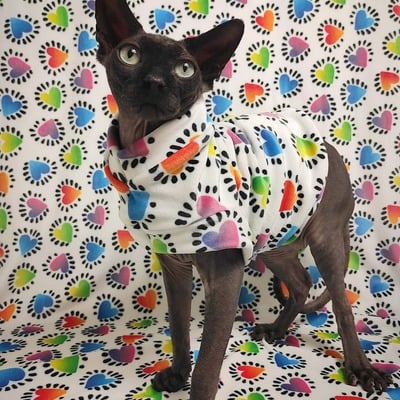 Rainbow hearts - lightweight luxe fleece