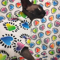 Rainbow Hearts - Lightweight Luxe Fleece - Thumbnail 1