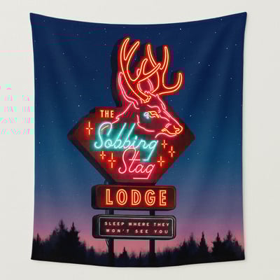 The sobbing stag lodge - wall tapestry - Thumbnail 1