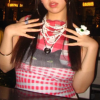 Red plaid black cat print slim fit vest - Thumbnail 5