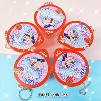 Gintama Gintoki Strawberry Pudding Cup Keychain Charm - Thumbnail 2