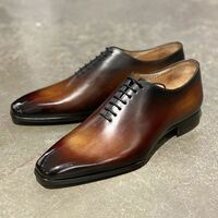 Stylish Edition Handmade Men's Twotone Formal Lace Up Dress Outfit Shoes Special For Office Wear Or Weddings - Thumbnail 1