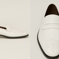 Stylish Edition Handmade Cow White Special Design Oxfords Penny Loafers Dress Shoes - Thumbnail 6