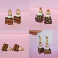 Miffy chocolate cake earrings - Thumbnail 2