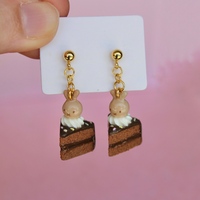 Miffy chocolate cake earrings - Thumbnail 1