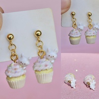 Bunny cupcake earrings - Thumbnail 1
