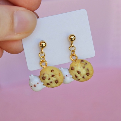 Molang cookie earrings