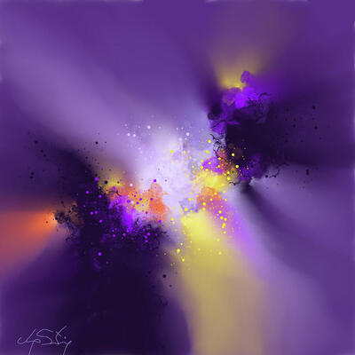 Violet Vortex - Purple Abstract Art Print