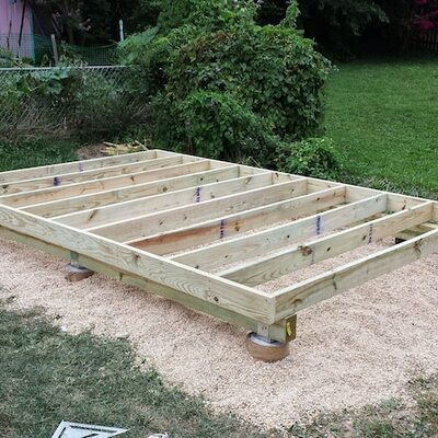 How to build a wood joist floor – pdf plans for shed, barn, cottage, or house construction