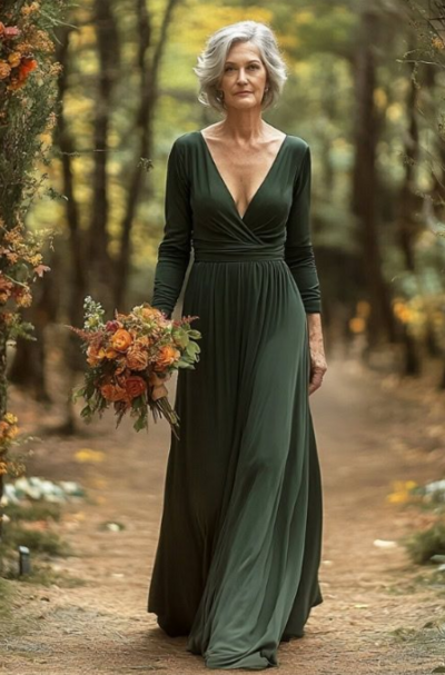 Simple A Line Green Mother of the Bride Dresses