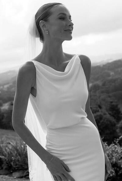 Sexy Wedding Dress, Mermaid Backless Satin Wedding Gown Bridal Dress