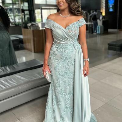  mermaid mother of bride dresses lace beaded evening party mama dress sweetheart satin birthday wedding guest groom mother