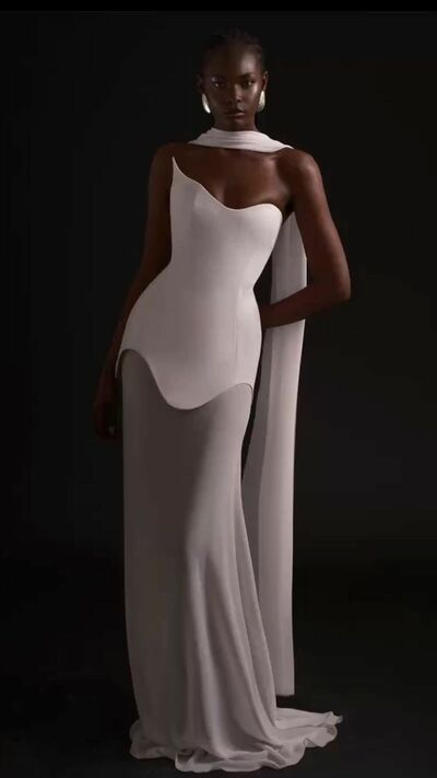 Simple African Girl Wedding Dress, Sexy Wedding Gown Bridal Dress