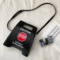 Caution Kawaii Tote PU Leather Handbag  - Thumbnail 3