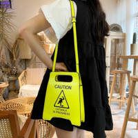 Caution Kawaii Tote PU Leather Handbag  - Thumbnail 2