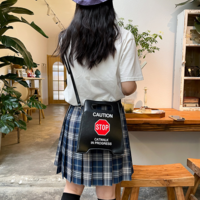 Caution Kawaii Tote PU Leather Handbag  - Thumbnail 5