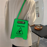 Caution Kawaii Tote PU Leather Handbag  - Thumbnail 6