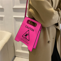 Caution Kawaii Tote PU Leather Handbag  - Thumbnail 8