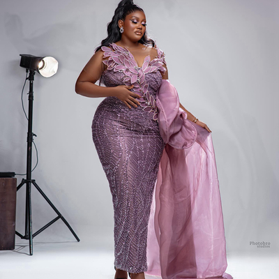 Dark purple prom dresses for special occasions illusion evening formal gowns beaded lace birthday party dress second reception