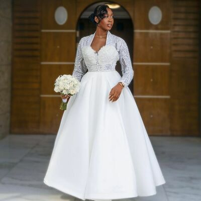 Ball gown wedding dress,  african girl wedding dress bridal gown - Thumbnail 2