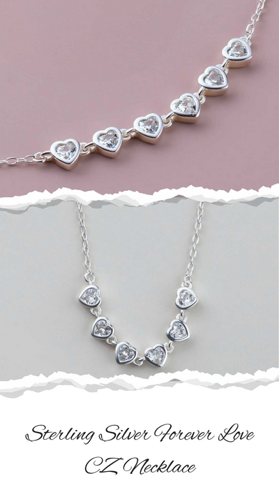 Sterling Silver Forever Love CZ Necklace - FINAL SALE