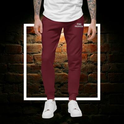 Pme fashion basic white letters unisex fleece sweatpants