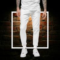 PME Fashion basic white letters Unisex fleece sweatpants - Thumbnail 6