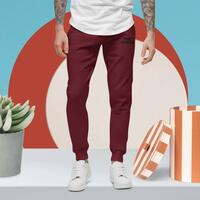 PME Fashion basic black letters Unisex fleece sweatpants - Thumbnail 3