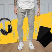 PME Fashion white arch Unisex fleece sweatpants - Thumbnail 1