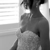 Luxury Floral Wedding Dress, Appliques Tulle Wedding Dress Bridal Gown - Thumbnail 1