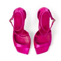 Square toe fish mouth super high heel cross strap stiletto hollow sandals 2 colors - Thumbnail 5