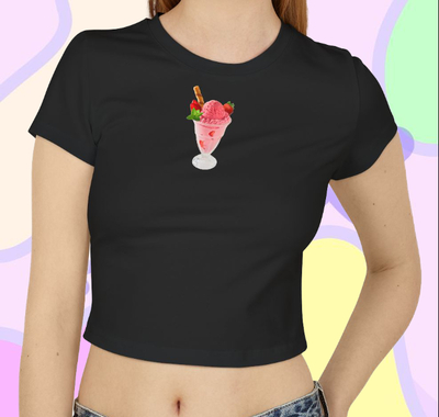 MY STRAWBERRY SANDAE BABY TEE