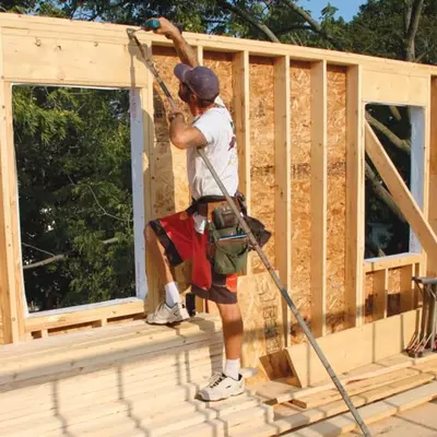 Plans: how to build wood exterior walls for house, shed, barn, or cottage — download