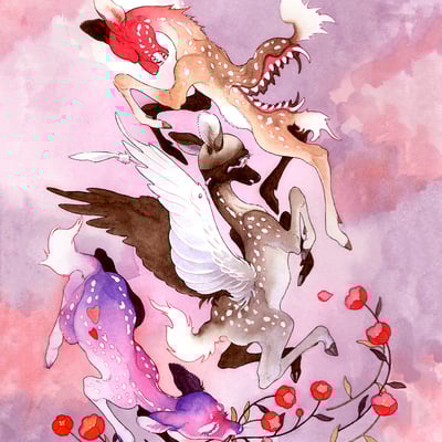 8.5x11 fight flight fawn print