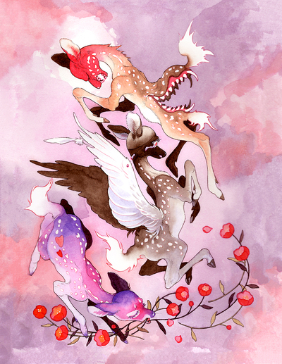 8.5x11 fight flight fawn print