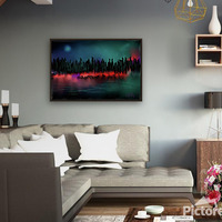 The Wicked City Digital Cityscape Art Print - Thumbnail 3