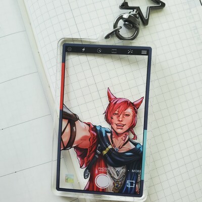 Ffxiv g'raha selfie 3" acrylic charm [limited stock!]