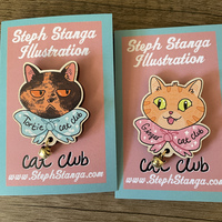 Cat Club Wooden Pins - Thumbnail 1