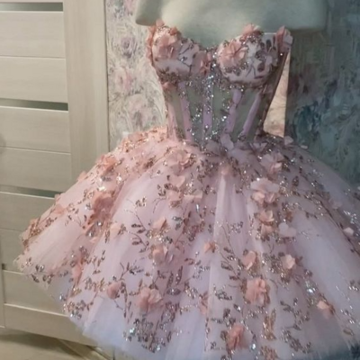 Sexy pink short prom dresses for party