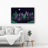 Under The Purple Moon Art Print - Thumbnail 1