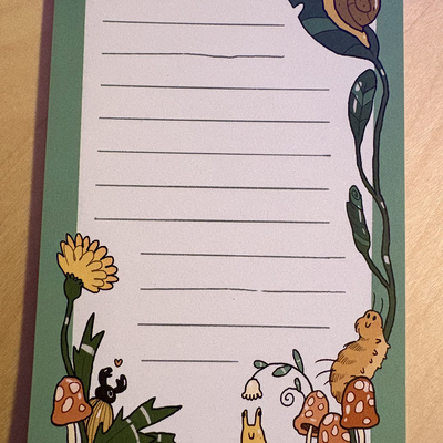 Forest floor eco-friendly notepad