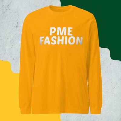 Pme fashion basic white letters unisex long sleeve tee