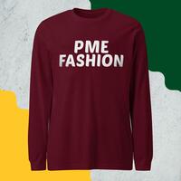 PME Fashion basic white letters Unisex Long Sleeve Tee - Thumbnail 3