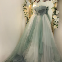 Forest Wedding Dresses Bridal Gown Tulle - Thumbnail 2