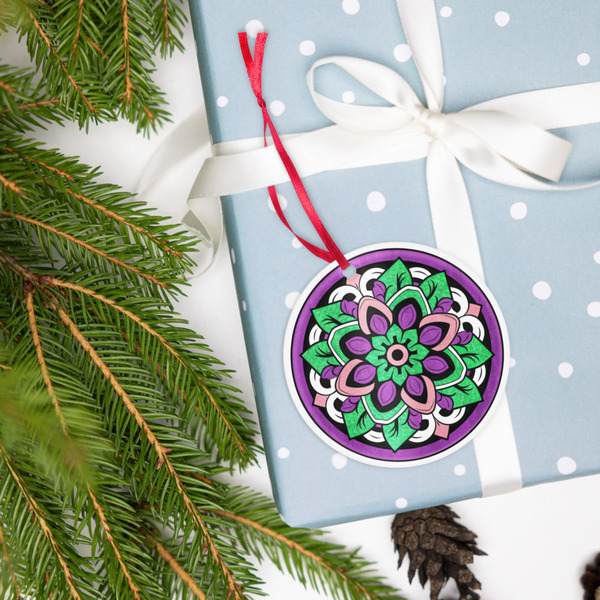 Fiicto Romantic Acrylic Mandala  ornament