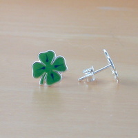 BOXED GIFT SET/Four Leaf Clover Necklace and Earrings/Four Leaf Clover Necklace/Four Leaf Clover Earrings/Four Leaf Clover Jewellery/UK - Thumbnail 2