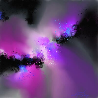 Mystic aurora - abstract art print