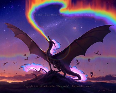 8x10 "Dream Defender" Dragon Metallic Pride Print