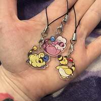 Double-Sided 1" Clear Acrylic Mareep Inspired Charms - Thumbnail 1